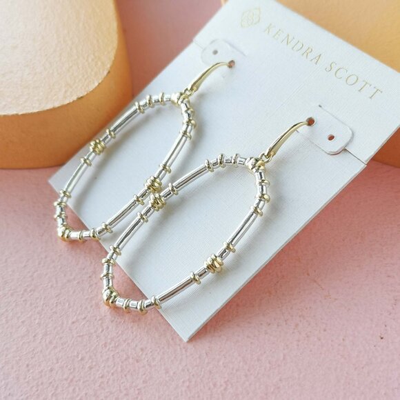 Kendra Scott - Essie Mixed Metal Open Frame Earrings - NEW - Picture 2 of 3